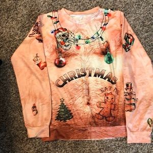 Ugly Christmas light sweatshirt style